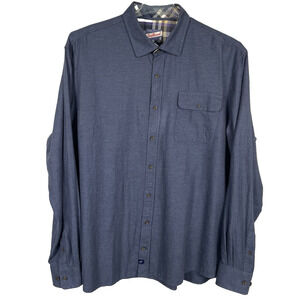 Johnnie O Surflannel Shirt Mens XXL 2XL Blue Beach Surf Swim Outdoor Cozy Soft